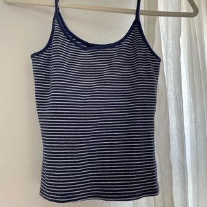 Forever 21 Blue & White Striped Tank